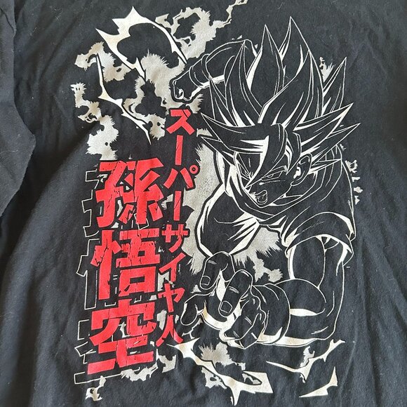 DRAGON BALL Z SON GOKU Black Long Sleeve T-Shirt Men's Size Small - Picture 2 of 5